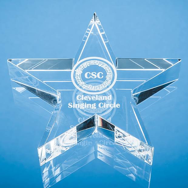 10.5cm Optical Crystal Star Paperweight